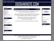 Tablet Screenshot of diebanknote.com